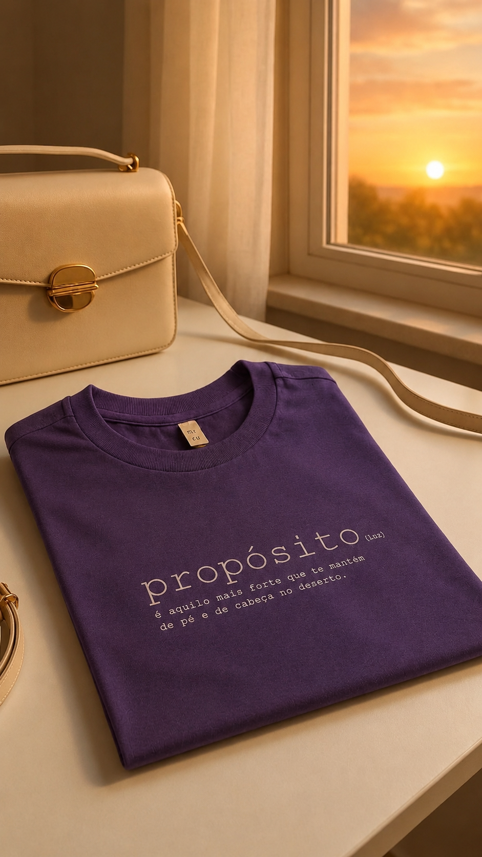 Camiseta, Roxo"Proposito" - Imagem 2