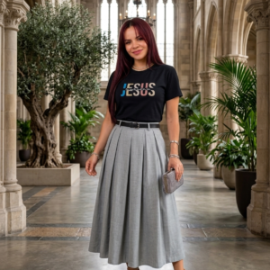 Camiseta, Preta, "Jesus The Wey"