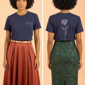 Camiseta, Azul royal "Tudo Que Pedirdes Com Fé "