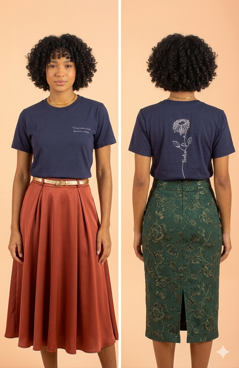 Camiseta, Azul royal "Tudo Que Pedirdes Com Fé "
