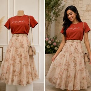 Camiseta, Salmão "Feita de fé"