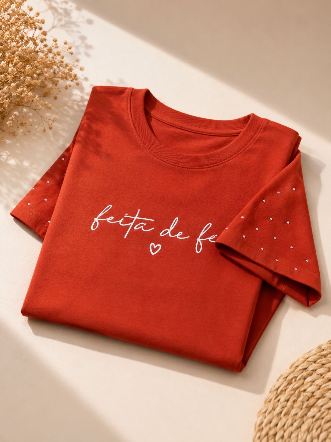 Camiseta, Salmão "Feita de fé" - Imagem 2