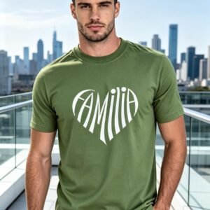 Camiseta Masculina Verde,"Familia".